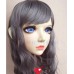 (Luo)Female Sweet Girl Resin Half Head Kigurumi Mask With BJD Eyes Cosplay Japanese Anime Role Lolita Mask Crossdress Doll